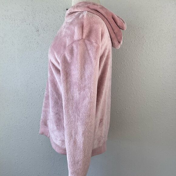 Pre-Owed Cold Crush Womens Pink Fleece/Teddy Hoodie Size S - Picture 3 of 5